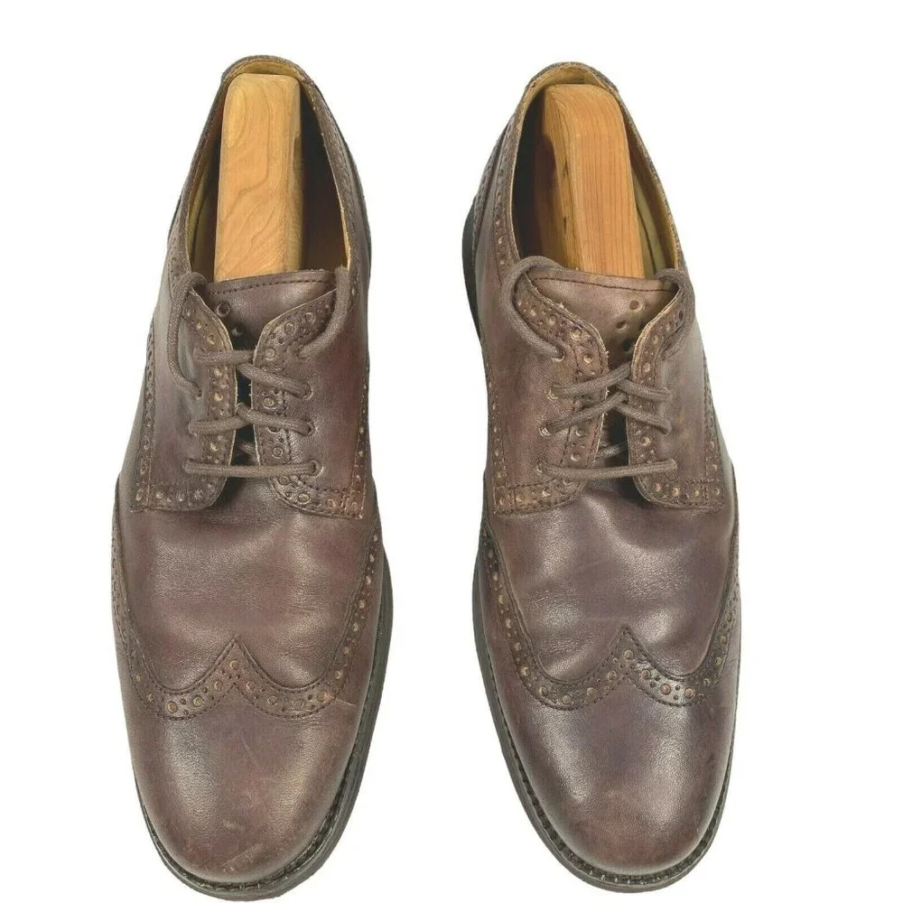 Cole Hann Lunargrand Mens Size 10 M Shoes‎ Wingtip Oxford Dress Brown C12698